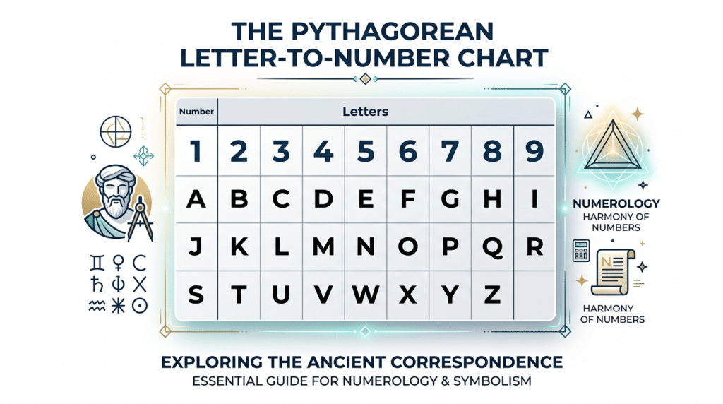 The Pythagorean Letter-to-Number Chart, name compatibility calculator
